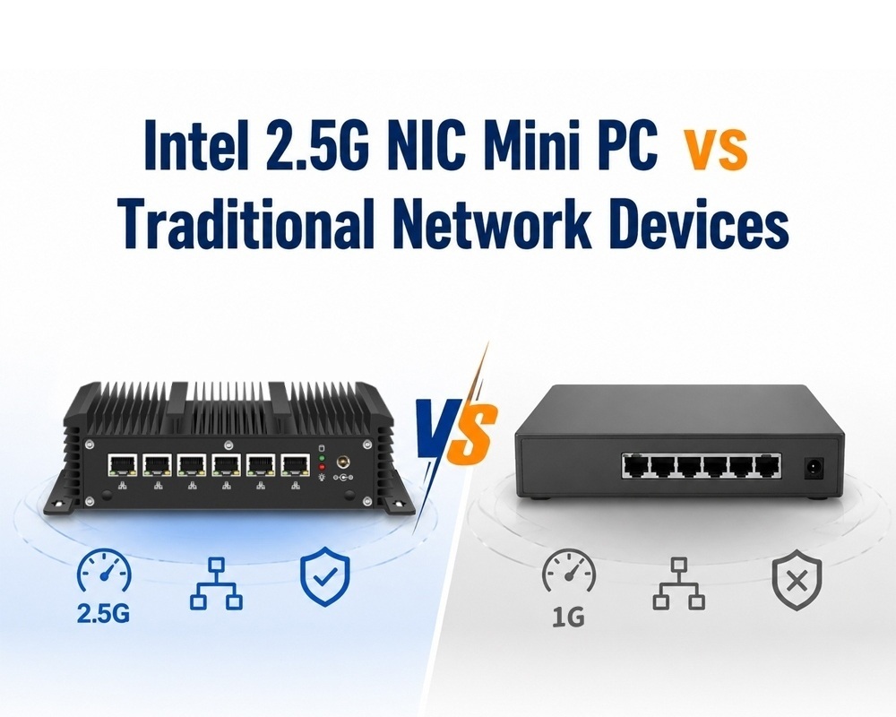 Najnowsze blogi firmy Intel 2.5G Ethernet Mini PC VS Tradycyjne urządzenia sieciowe: Różnice w zastosowaniach dla elastycznych sieci przedsiębiorstw