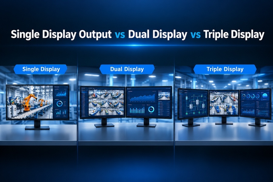 Najnowsze blogi firmy Single Display Output vs Dual Display vs Triple Display: Comparison of Multi screen Output Capability of Industrial PCs