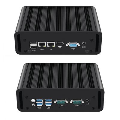 kupować Intel Core i7 4500U PC z dwoma portami LAN, dwoma portami COM i 4 portami USB3.0, przemysłowy Mini PC produkcja online