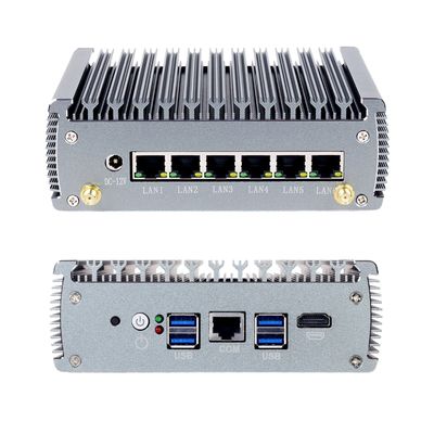 kupować Intel Celeron J6412 PC z sześcioma LAN One COM i 4 USB Mini Computer produkcja online