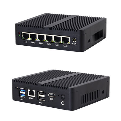 Celeron J6412 6GbE LAN Firewall Mini PC Z MSATA SSD 32GB RAM Czarny Firewall Router