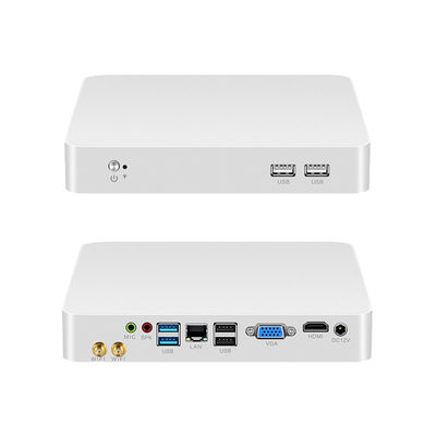 Intel Mini PC z procesorem serii Core DDR3 RAM i białym podwoziem aluminiowym