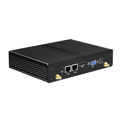 Intel Pentium Fanless Industrial PC z czarnym podwoziem, pamięcią SSD mSATA i HDMI
