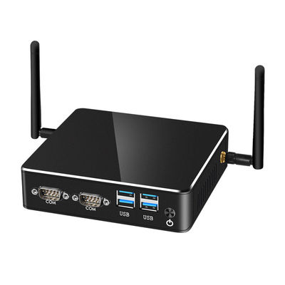 Core i3 8130U PC przemysłowy DDR4 16G Dual Ethernet Fanless Black Mini Computer