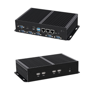 Intel Celeron Fanless Industrial Mini Desktop PC Z Aluminiowym Podwoziem Wi-Fi