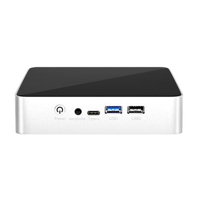 Intel N100 Obsługa 16GB Z Wentylatorem i 4 USB 2 LAN 2 HDMI Mini PC
