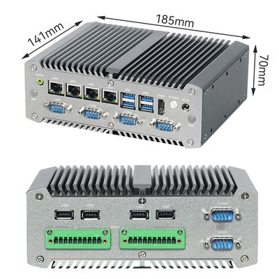 Procesor Intel Core I7-10510U z czterema portami LAN i sześcioma portami COM - przemysłowy mini PC